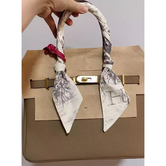 26 Letters Silk Scarf for Birkin Bag Kelly Bag Charm | Women's Scarves and Silk Accessories - 2 Pcs