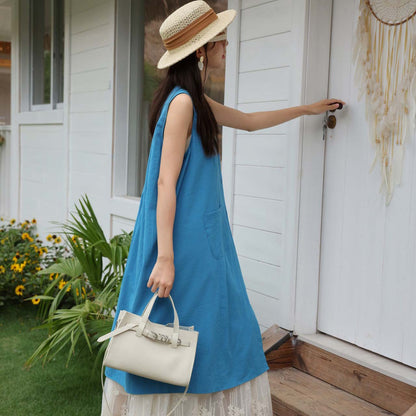 Togo Leather Tote Bag Minimalist Handbag Crossbody Bag