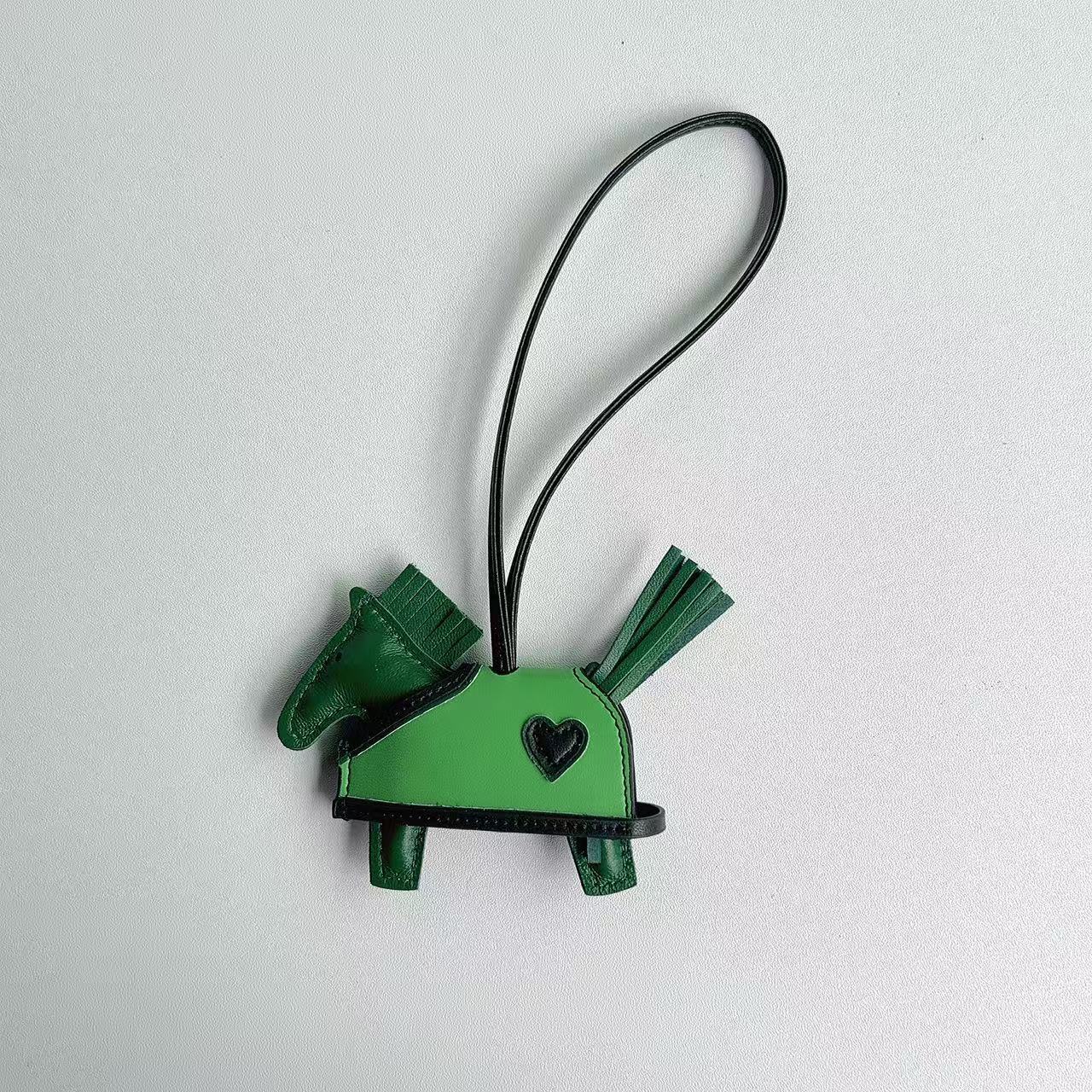 Horse Bag Charm Sheep Leather Keychain
