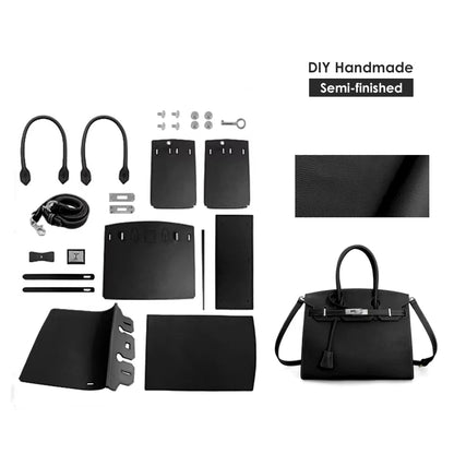 HANDSEWGIFT Top Grain Leather Sellier Platinum Bag DIY Kit