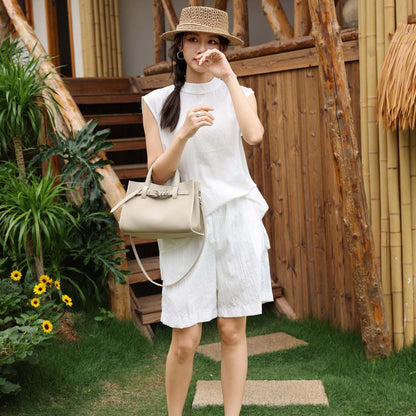 Togo Leather Tote Bag Minimalist Handbag Crossbody Bag