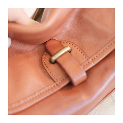 Vegetable Tanned Leather Messenger Bag Small Square Purse