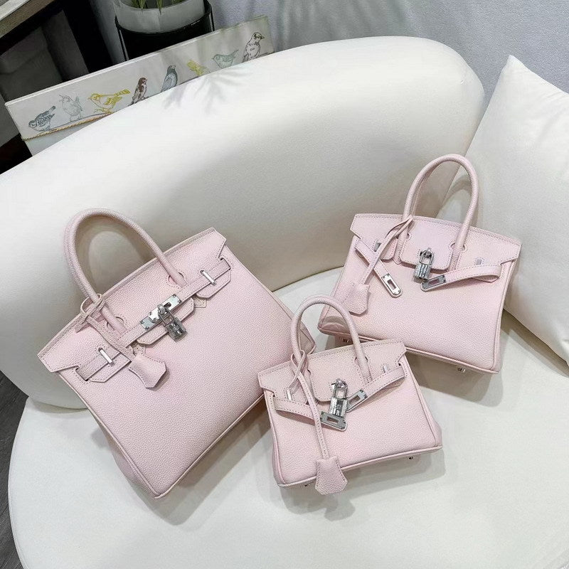 New Colors Genuine Leather Inspired Berkin Bag Top Handle Bag | Automatic 20% OFF at Checkout