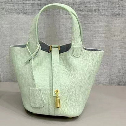 Top Grain Leather Inspired Mini Pictin Tote Bag New Color