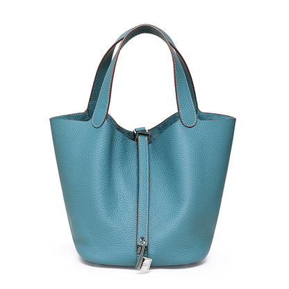 Top Grain Leather Lock Tote Bag New Colors