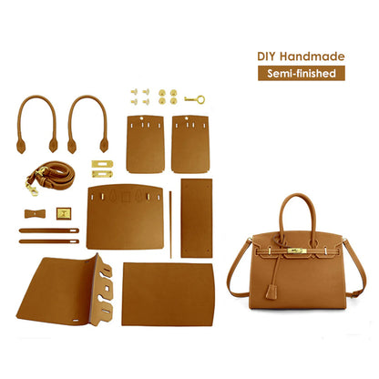 HANDSEWGIFT Top Grain Leather Sellier Platinum Bag DIY Kit