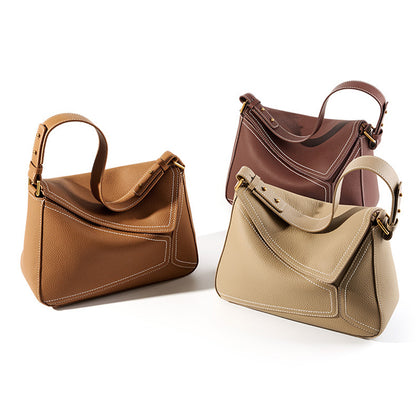Top Grain Leather Puzzle Bag Women Shoulder Bag