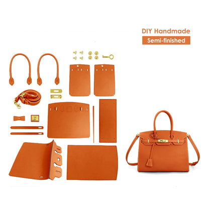 HANDSEWGIFT Top Grain Leather Sellier Platinum Bag DIY Kit