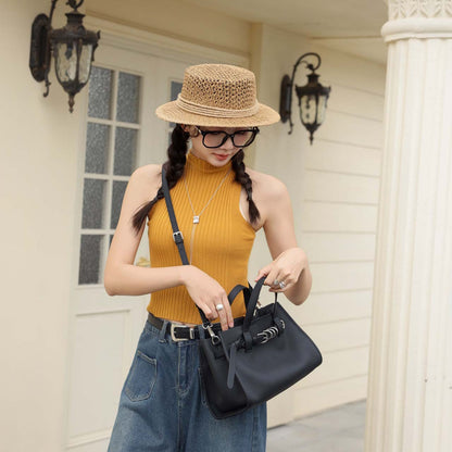 Togo Leather Tote Bag Minimalist Handbag Crossbody Bag