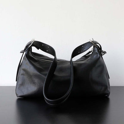 Vegetable Tanned Leather Hobo Bag