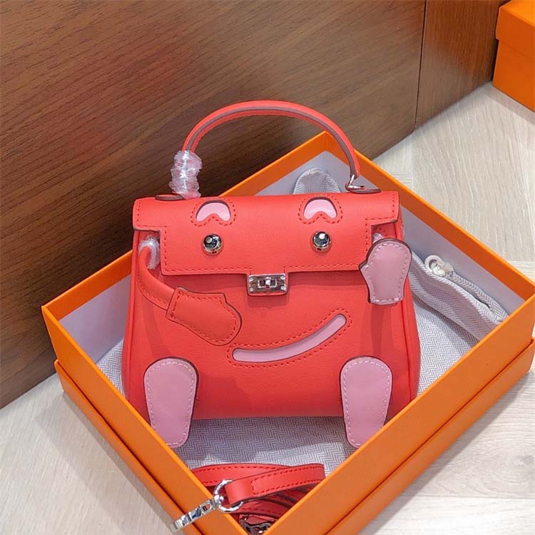 Genuine Leather Smile Inspired Kelli Doll Bag Mini Handbag