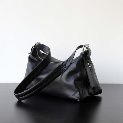 Vegetable Tanned Leather Hobo Bag