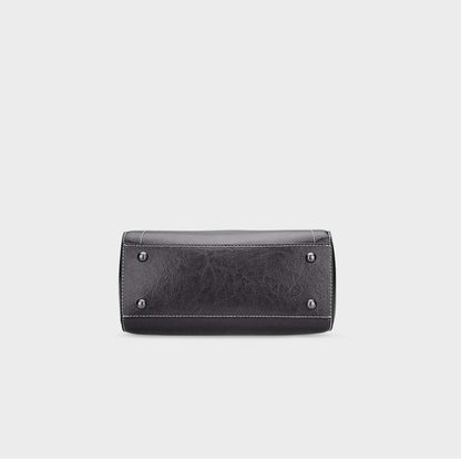 Genuine Leather Handbag - Top Grain Cowhide Square Bag