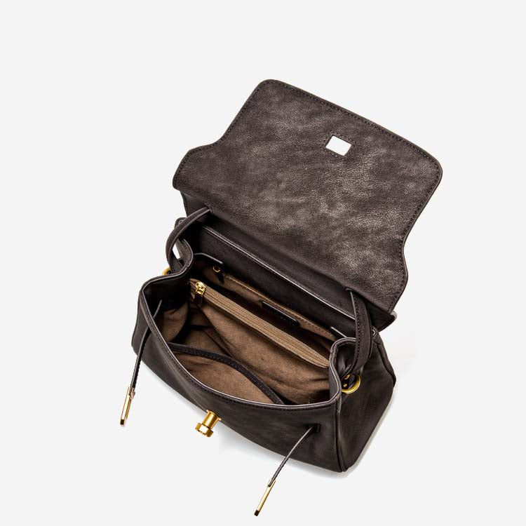 Classic Leather Handbag | Woman Crossbody Satchel