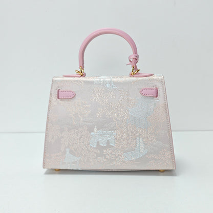 New Chinese Style Song Brocade Top-Handle Bag