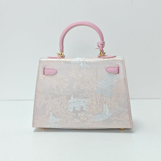 New Chinese Style Song Brocade Top-Handle Bag