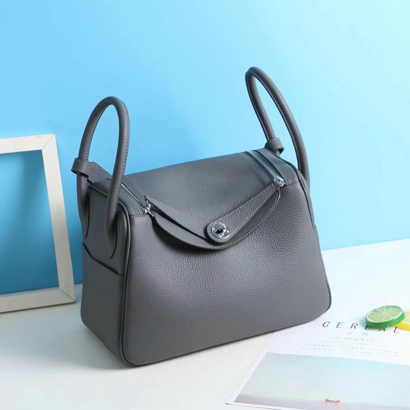 Inspired Lindi Bag Silver Hardware 16 Colors | Genuine Togo Leather Shoulder Bag
