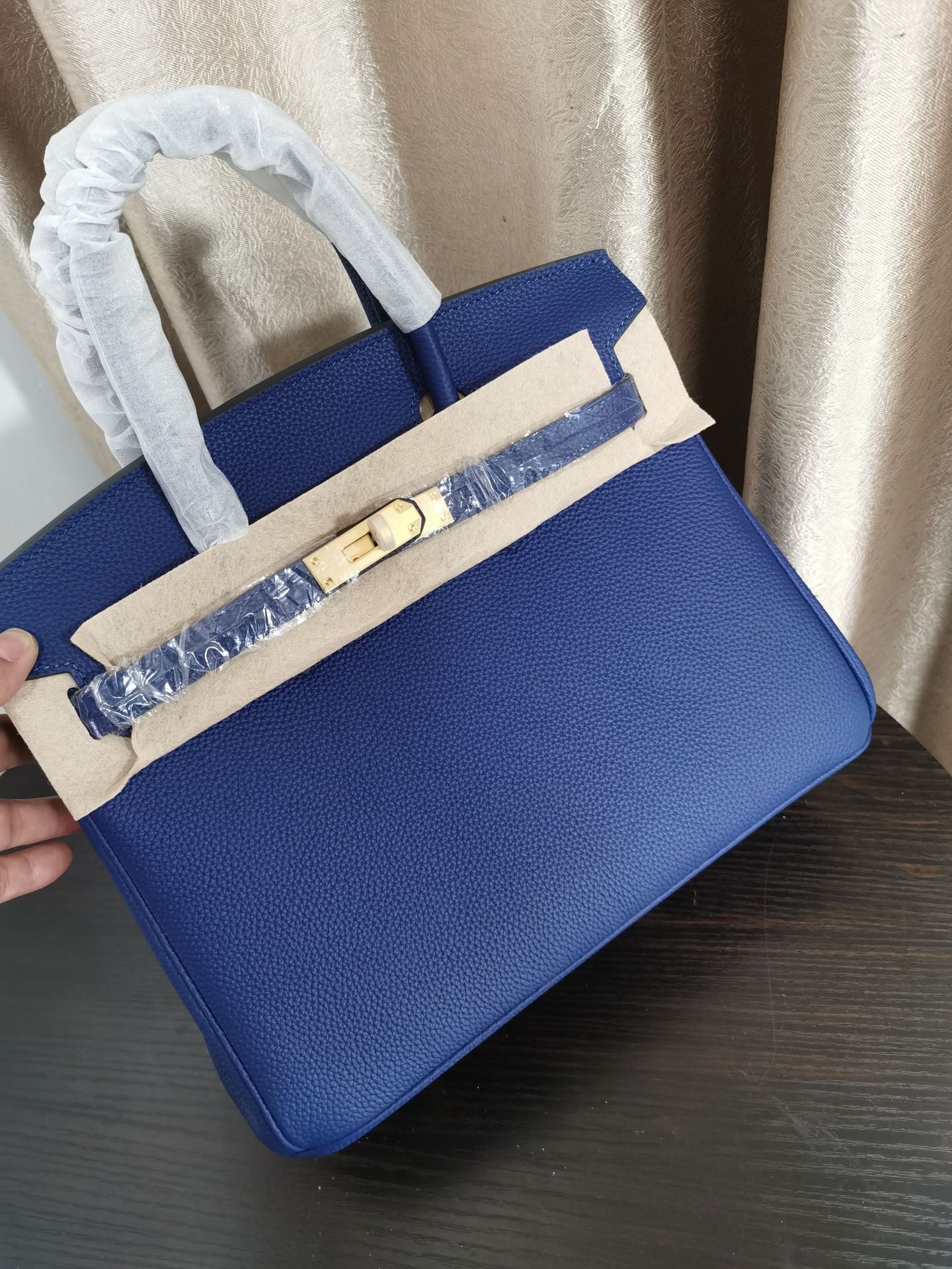 Top Grain Leather Inspired Berkin Handbag Golden Hardware | Automatic 20% OFF at Checkout