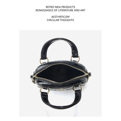 Top Grain Leather Chain Bag Black Bag