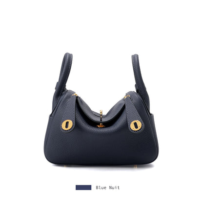 Inspired Lindi Bag Gold Hardware | Genuine Togo Leather Shoulder Bag