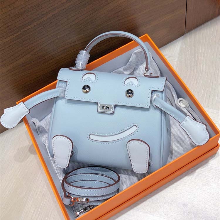 Genuine Leather Smile Inspired Kelli Doll Bag Mini Handbag