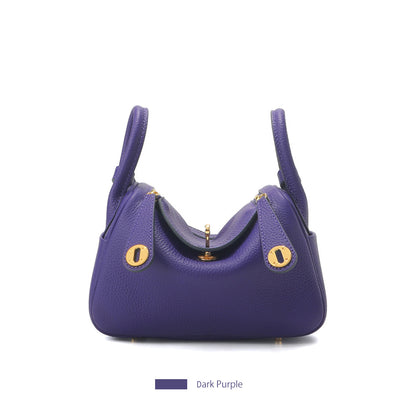 Inspired Lindi Bag Gold Hardware | Genuine Togo Leather Shoulder Bag