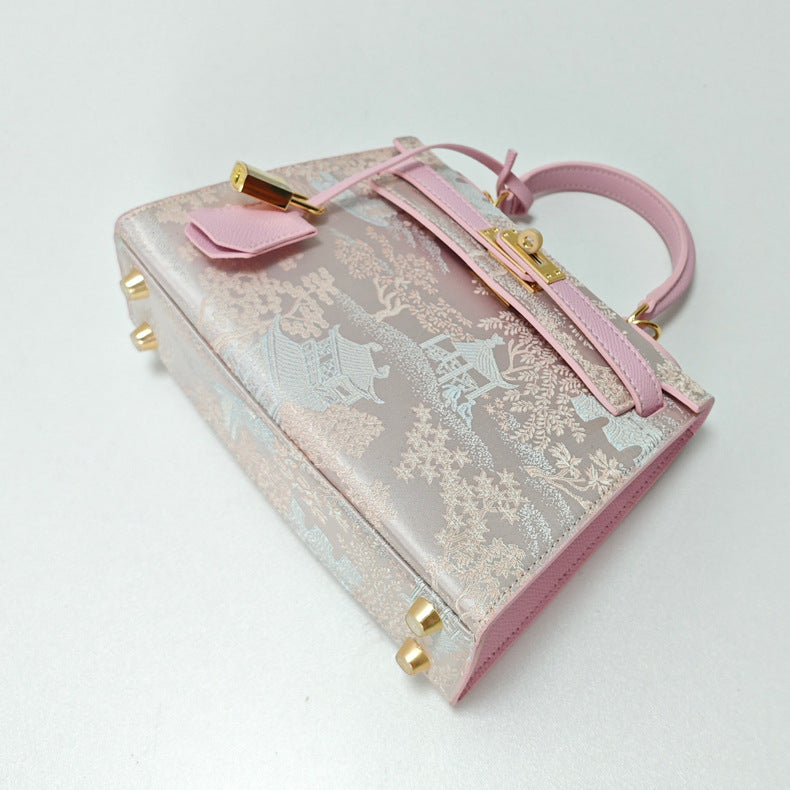 New Chinese Style Song Brocade Top-Handle Bag