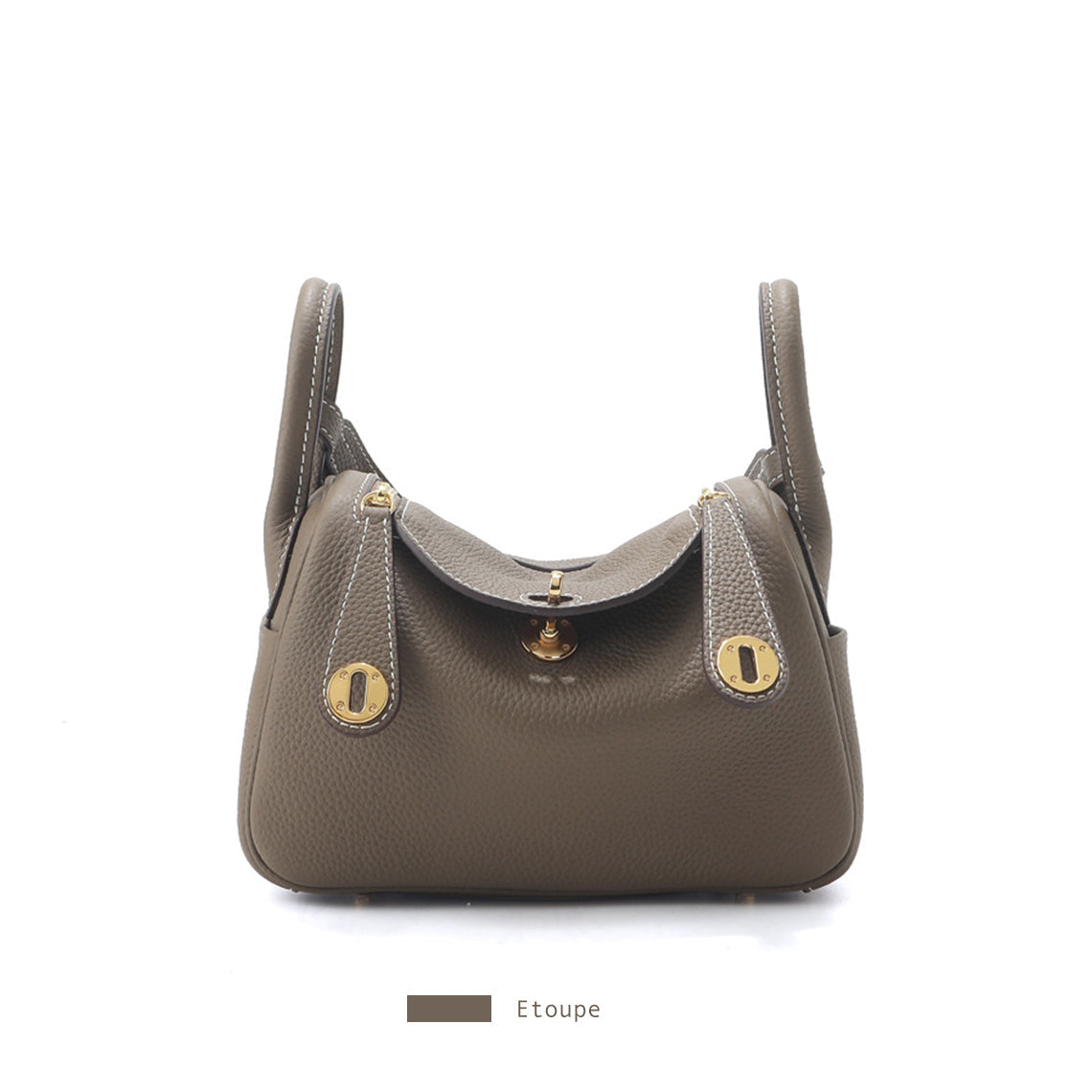 Inspired Lindi Bag Gold Hardware | Genuine Togo Leather Shoulder Bag