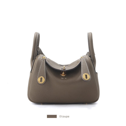 Inspired Lindi Bag Gold Hardware | Genuine Togo Leather Shoulder Bag
