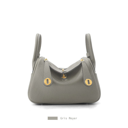 Inspired Lindi Bag Gold Hardware | Genuine Togo Leather Shoulder Bag