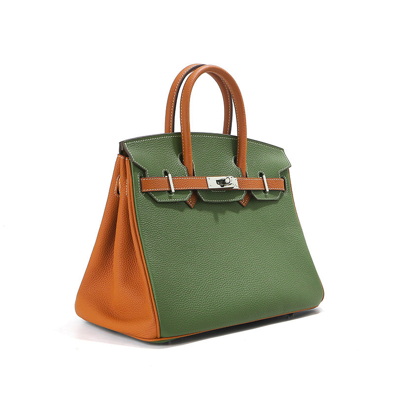 Top Grain Leather Inspired Berkin Handbag Golden Hardware | Automatic 20% OFF at Checkout