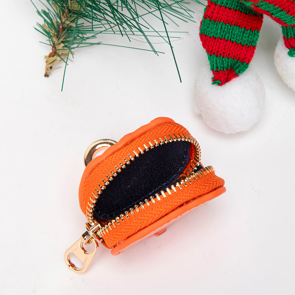 Halloween Pumpkin Keychain | Jack-O'-Lantern Coin Purse / Bag Charm