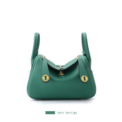 Inspired Lindi Bag Gold Hardware | Genuine Togo Leather Shoulder Bag