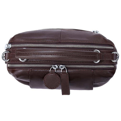 Vintage Cowhide Boston Bag | Luxury Leather Crossbody Satchel