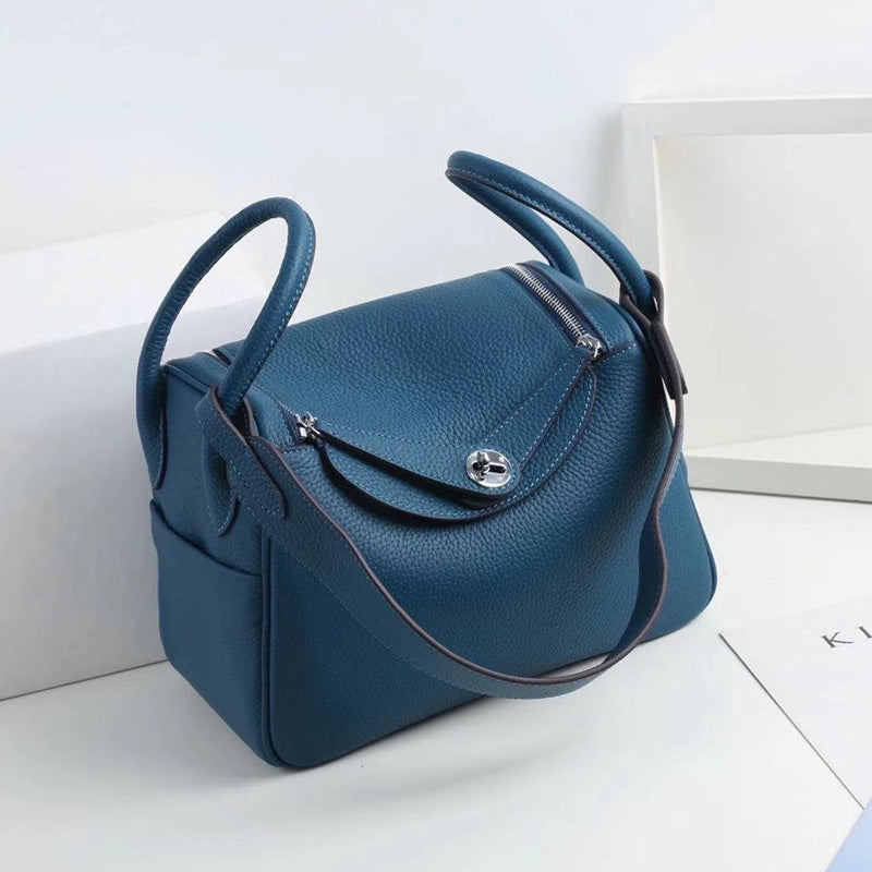 Inspired Lindi Bag Silver Hardware 16 Colors | Genuine Togo Leather Shoulder Bag