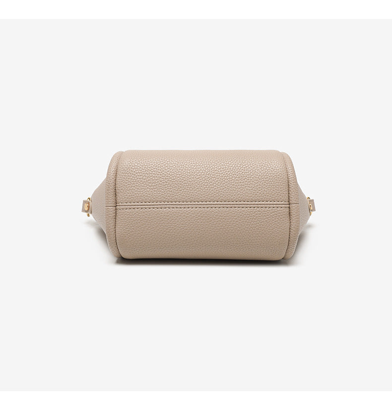 Leather Handbag with Detachable and Adjustable Strap