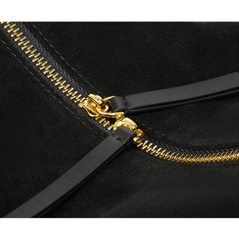 Suede Leather Women Large Capacity Weekender Bag