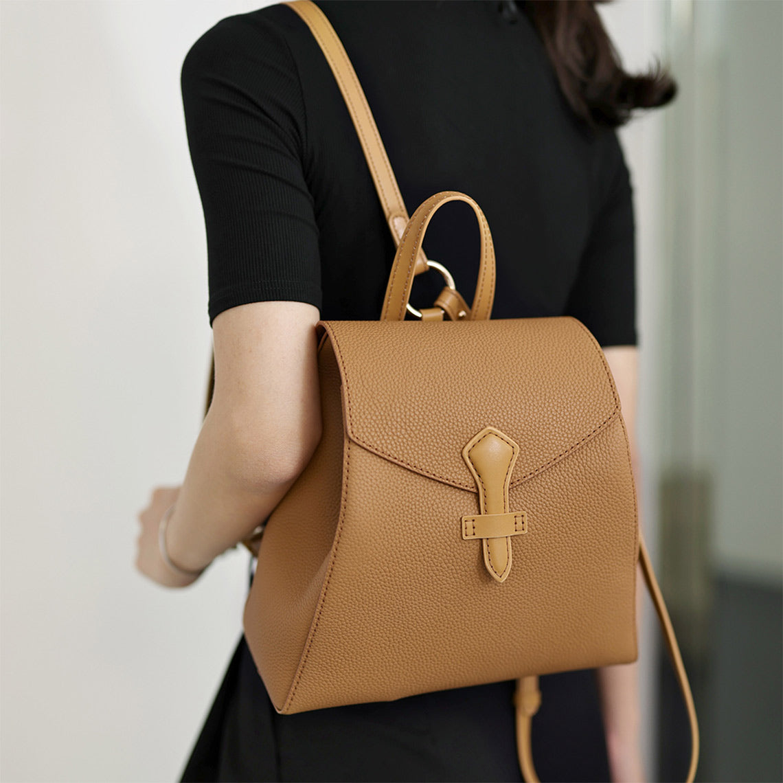 Top Grain Leather Women Backpack