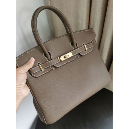 Top Grain Leather X-large 40cm Inspired Birk Handbag | Automatic 15% OFF at Checkout