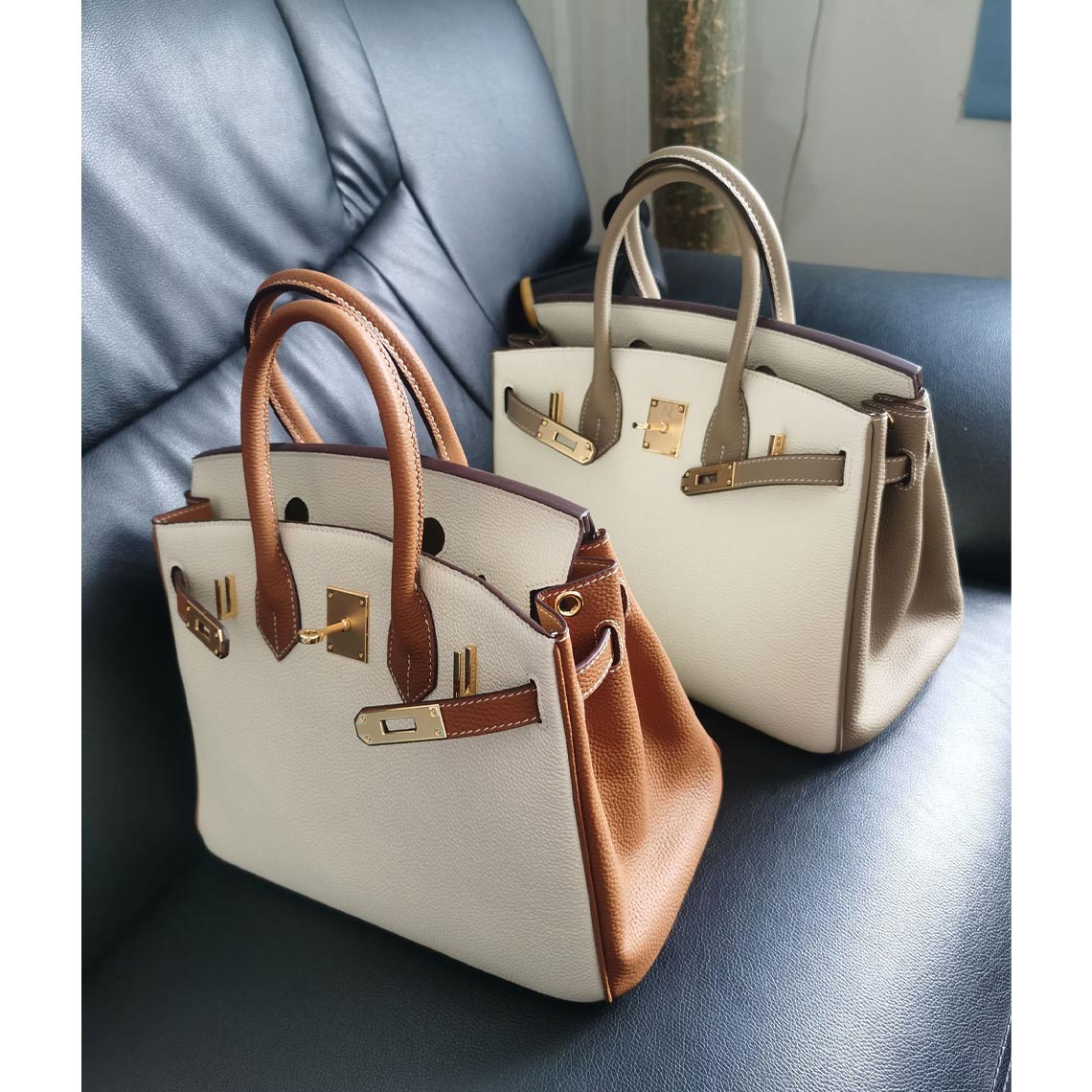 Top Grain Leather X-large 40cm Inspired Birk Handbag | Automatic 20% OFF at Checkout