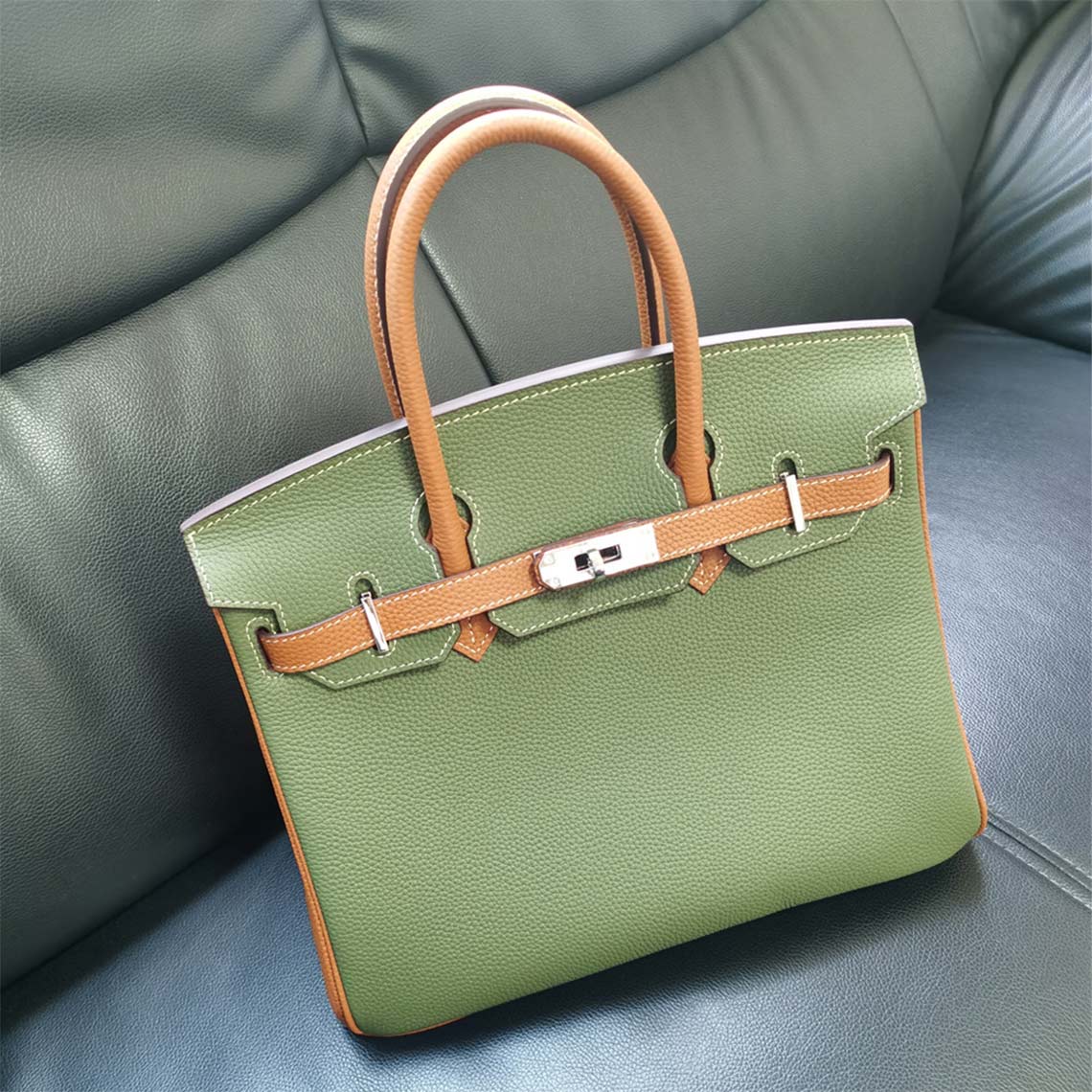 Top Grain Leather X-large 40cm Inspired Birk Handbag | Automatic 20% OFF at Checkout