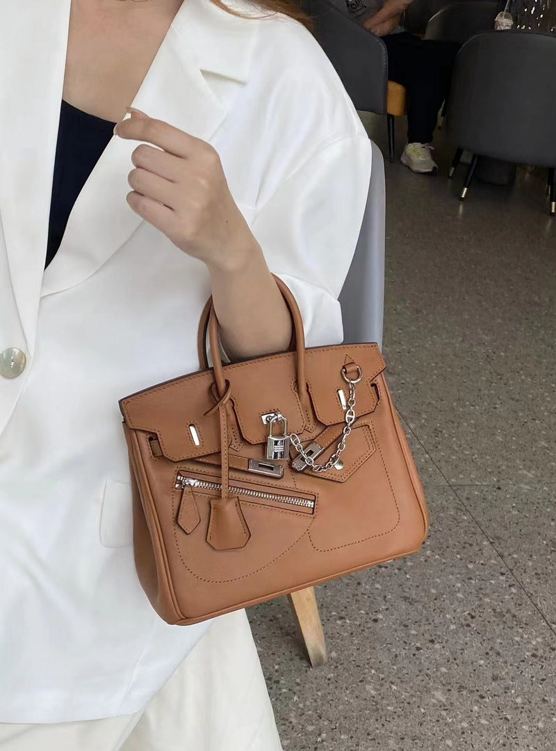 Khaki Birkin Bag with Silver Hardware