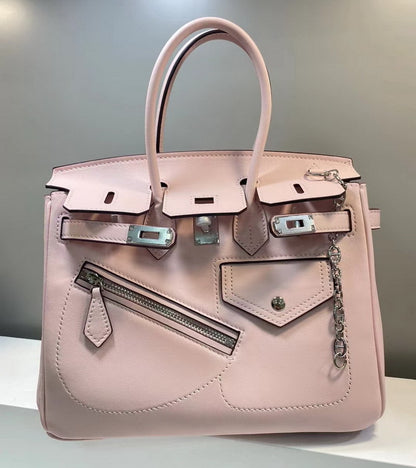Pink Birkin Bag with Silver Hardware