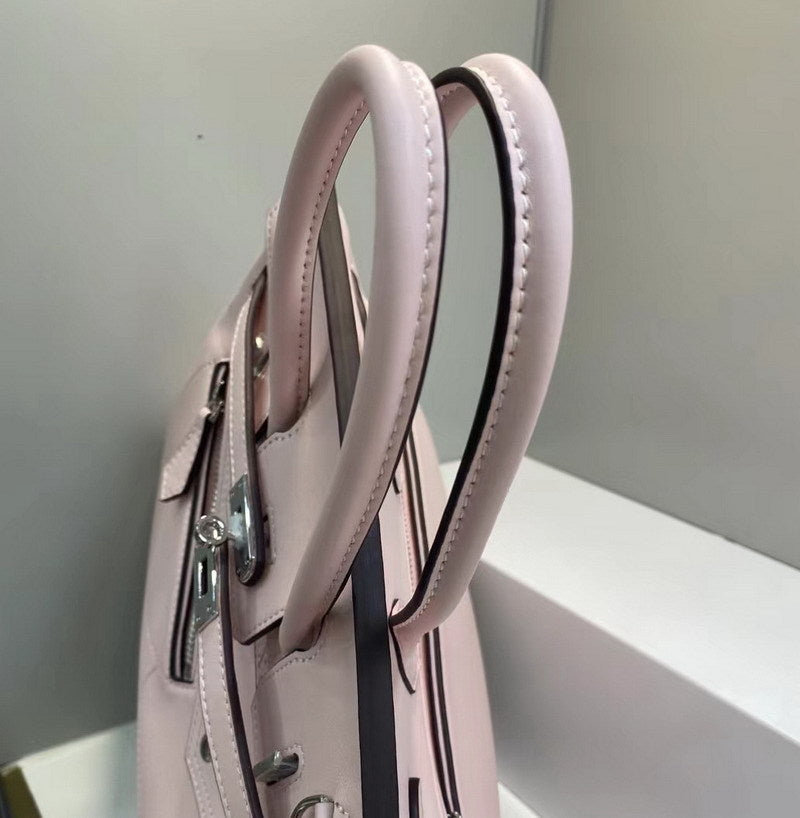 pink Birkin Handbag with Silver Hardware