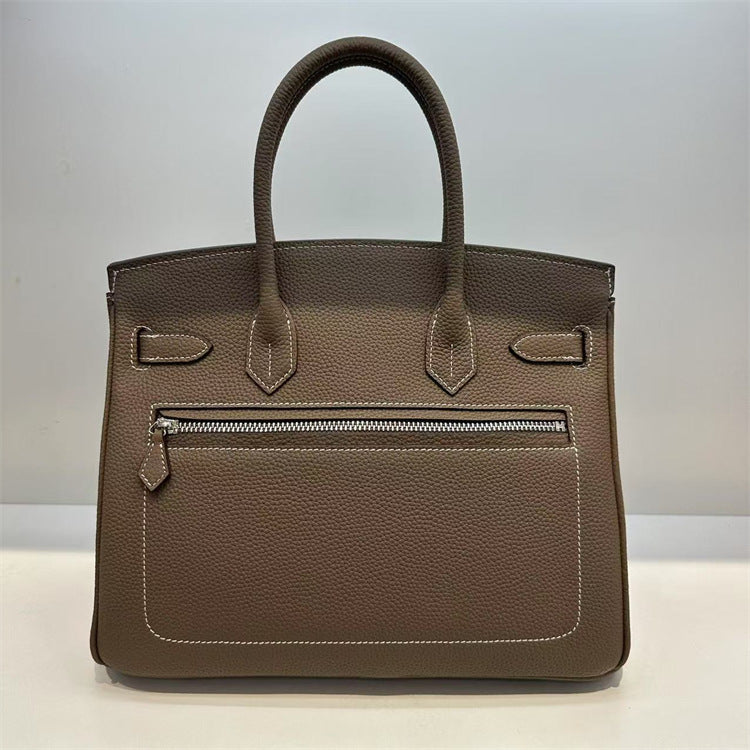 Etoupe and Top Grain Leather