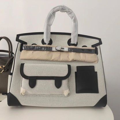 Birkin Cargo Dupe White & Black