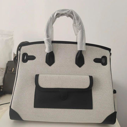 Birkin Cargo Dupe white black