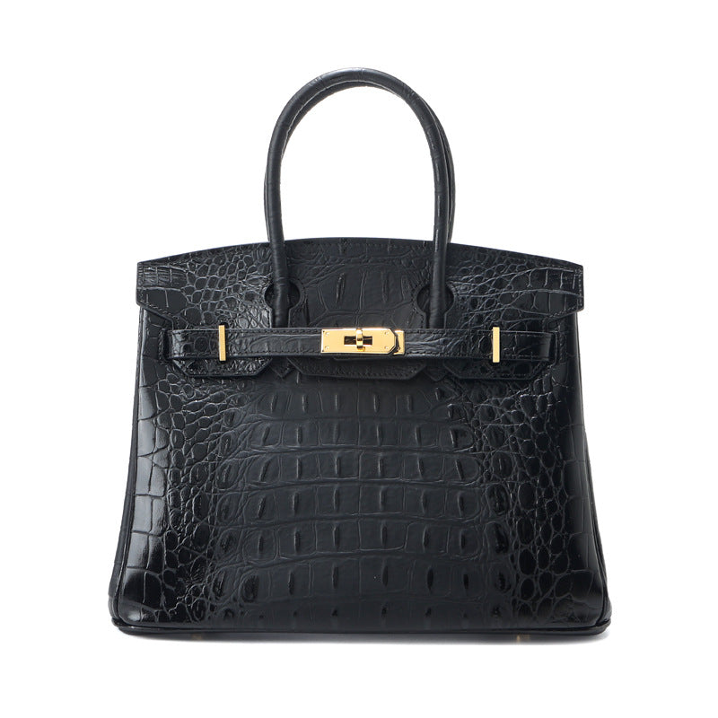 Crocodile Embossed Leather Trendy 30cm Bag | Presale