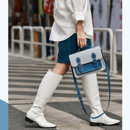 HANDSEWGIFT Leather Small Satchel Bag DIY Kit