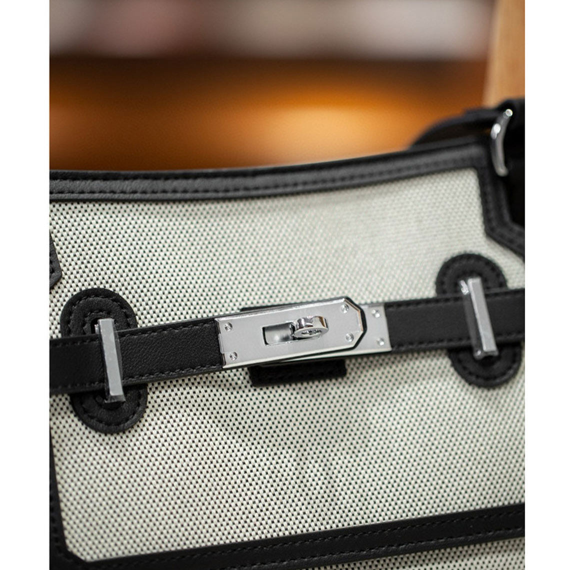 Canvas Leather Inspired Mini Crossbody Bag